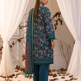 LUXURY KHADDAR EMBROIDERED SHIRT WITH SHAWL & DYED TROUSER