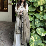 3PC Unstitched Festive Embroidered Suit (SUNW7NO089)