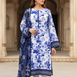 3PC Unstitched Printed Cambric Suit (SSW6U3P396)