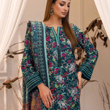 LUXURY KHADDAR EMBROIDERED SHIRT WITH SHAWL & DYED TROUSER