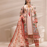 3PC Unstitched Printed Lawn Silk Suit (ASI167)