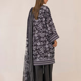 MONOCHROME DIGITAL PRINTED LAWN SILK SUIT