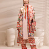 3PC Unstitched Printed Lawn Silk Suit (ASI167)