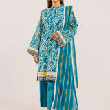 3PC UNSTITCHED - PRINTED CAMBRIC LAWN SUIT