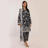 3pc Unstitched - Printed Lawn Suit