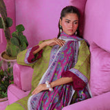 3pc Unstitched - Printed Lawn Suit