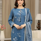 3PC Unstitched Printed Cambric Suit (SSW6U3P318)