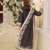 3PC Unstitched Cambric Embroidered Mukesh Dupatta SUIT (UNS7MK008)
