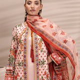 3PC Unstitched Printed Lawn Silk Suit (ASI167)