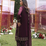 3PC STITCHED FESTIVE CHIFFON EMBROIDERED SUIT