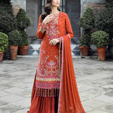 FESTIVE FORMAL CHIFFON EMBROIDERED SUIT