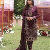 3PC STITCHED FESTIVE CHIFFON EMBROIDERED SUIT