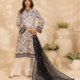 3PC Unstitched Lawn Printed Suit (P312)
