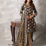 3pc Unstitched - Printed Cambric Suit