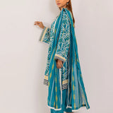 3PC UNSTITCHED - PRINTED CAMBRIC LAWN SUIT