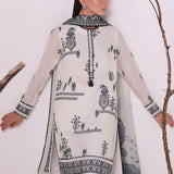 MONOCHROME EMBROIDERED LAWN SUIT