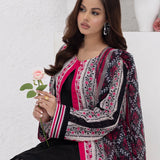 3pc Unstitched - Printed Lawn Silk Suit