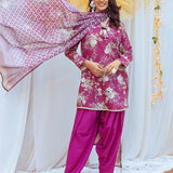3PC Unstitched Printed Lawn Silk Suit (SI009)