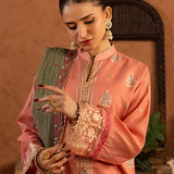 3PC Cotton Net Embroidered Suit (SPL3PELP050)
