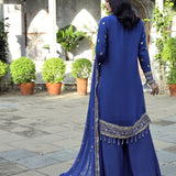 FESTIVE FORMAL CHIFFON EMBROIDERED SUIT