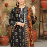 3PC Unstitched Printed Khaddar Suit (SUNS7ASI250)