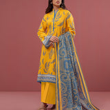 3pc Unstitched - Printed Cambric Suit