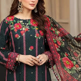 3PC Unstitched Printed Cambric Suit (SSW6U3P388)