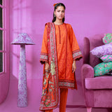 3pc Unstitched - Printed Lawn Suit