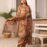 3PC Stitched Printed Silk Lawn Suit (ASI052)