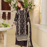 3PC Unstitched Cambric Embroidered Mukesh Dupatta SUIT (UNS7MK008)