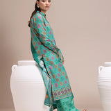 3PC Unstitched Printed Lawn Silk Suit (ASI166)