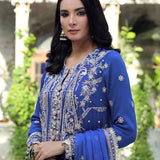 FESTIVE FORMAL CHIFFON EMBROIDERED SUIT