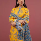 3pc Unstitched - Printed Cambric Suit