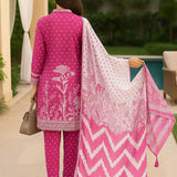3PC Unstitched Printed Lawn Silk Suit (SUNS7ASI169)