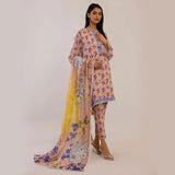 3pc Unstitched - Printed Lawn Suit