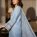 3PC Unstitched Printed Cambric Suit (SSW6U3P316)