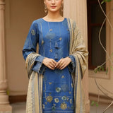 3PC Unstitched Printed Khaddar Suit (SUNS7ASI230)
