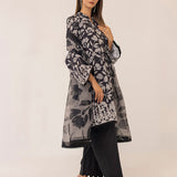 MONOCHROME DIGITAL PRINTED LAWN SILK SUIT