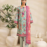 3PC Unstitched Printed Lawn Suit (P382)