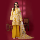 3pc Unstitched - Printed Lawn Suit