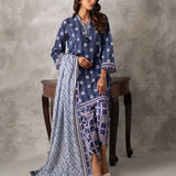 3pc Unstitched - Printed Cambric Suit