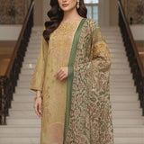 3PC Stitched Cotton Net Embroidered Suit (SPL3PEF121)