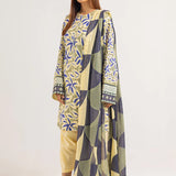 3PC UNSTITCHED - PRINTED CAMBRIC LAWN SUIT