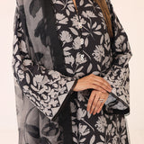 MONOCHROME DIGITAL PRINTED LAWN SILK SUIT