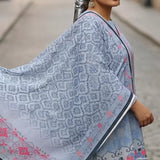 3PC Unstitched Printed Cambric Suit (SSW6U3P316)