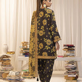 3pc Unstitched - Printed Lawn Silk Suit