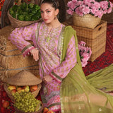 ROSEYMINT-EMBROIDERED LUXURY CAMBRIC UNSTITCHED 3PCS