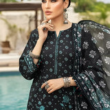 3PC Unstitched Printed Silk Lawn Suit (SUNS7ASI305)