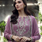 FESTIVE FORMAL CHIFFON EMBROIDERED SUIT