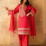 3PC Unstitched Festive Embroidered Suit (SUNS7JI068)